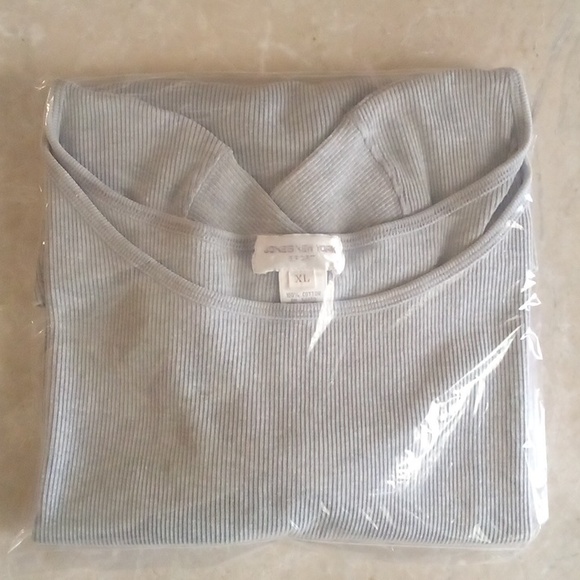 Jones New York Sports Finely Ribbed Gray T-Shirt - Size: XL - Picture 8 of 8